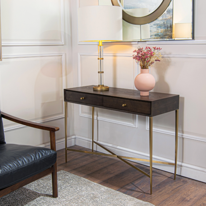 Finley Console Table Chocolate Finish